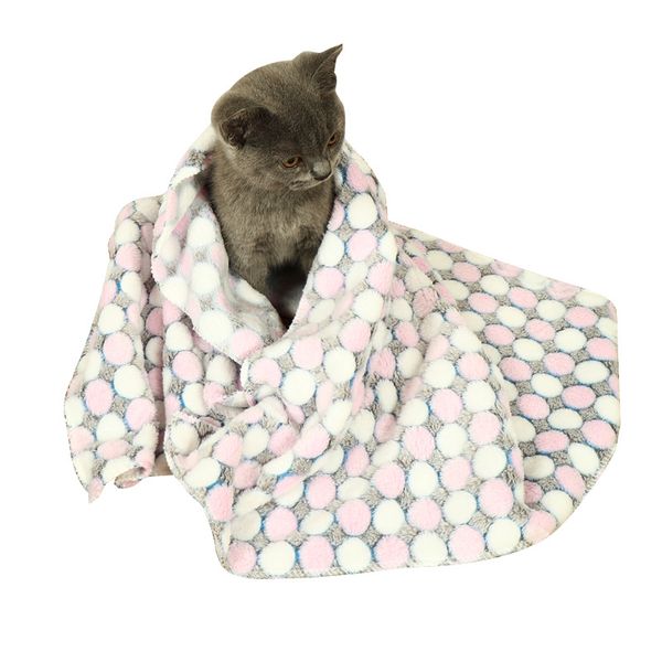 Couverture pour animaux de compagnie chenils mignon patte empreinte chien couvertures doux flanelle tapis de couchage chiot chat chaud couverture de lit sommeil 6108 Q2