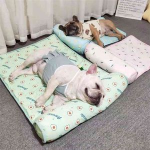 Huisdier deken sofa ademende hond bed zachte kussen koeling zomer levert draagbare reizen 210924