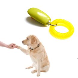 PET-knoopknop Clicker Draagbare Huisdieren Geluid Trainer Aid Guide Dog Click Training Tool Polsband Accessoire LLB8778