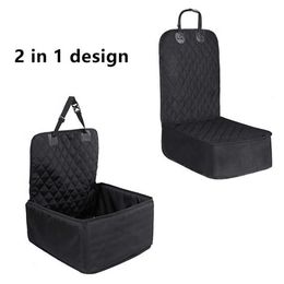 Housse de siège de voiture pour animaux de compagnie, 2 en 1, protection, transporteur, panier étanche pour chat, hamac pour chiens, 268m