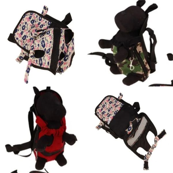 Transporteur pour animaux de compagnie des transporteurs de chiens portables flexibles sortiez lèvres imprimé lèvre Rucksack Ventilation des jambes extensible chiens sac à dos camouflage Nouveau 17 3DK C2