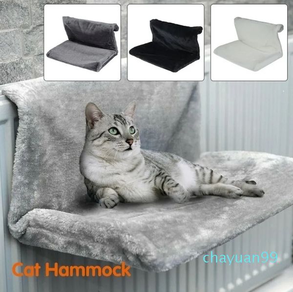 Hamac de luxe avec radiateur pour animaux de compagnie, lit suspendu, panier polaire chaud d'hiver, cadre en fer métallique, couchage pour chats