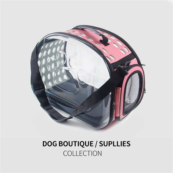 Transportín para gatos, bolso plegable, portátil para exteriores, diseño transparente, bolso de hombro transpirable para gatos, cachorros, Birds2400