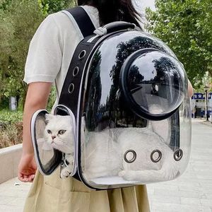 Pet Cat transportant sac espace sac à dos pour animaux de compagnie respirant portable transparent sac à dos chiot de chien de transport de capsule de capsule 240420