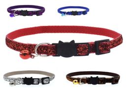 Pet Cat Collar Breakaway Cat Face Backle Buckle Buckle Bling Nylon à l'intérieur 2554063