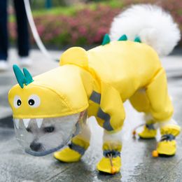 Huisdier kattenhondenkleding regenjas capuchon reflecterende puppy kleine honden regenjas waterdichte jas zacht ademende mesh hondenkleding 20220901 e3