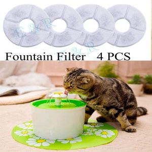 Filtre de fontaine pour chat pour animaux de compagnie 4 pièces filtres à charbon actif remplacement de filtre à charbon pour fontaine pour chat chien animaux de compagnie eau potable308d
