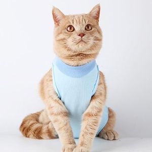 Disfraces para mascotas Gatos Recuperación Traje de destete Chaleco elástico transpirable Ropa de protección de heridas