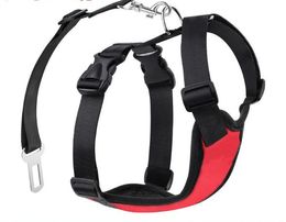 Pet Borst Strap Auto Veiligheidsgordel voor Hond Walking Buiten Klein tot Big Pet Collar Multi-Colored Equipment is optioneel