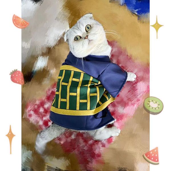 Vêtements d'animaux anime jujutsu kaisen geto suguru cosplay chat costume costume japonais kimono robe Noël halloween animal de compagnie costume