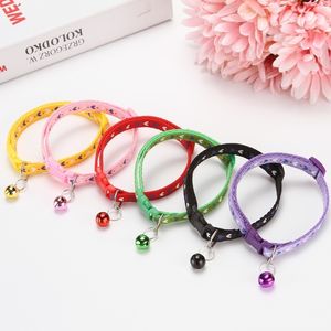 Pet Collar Nylon Kleine Hond Verstelbare Puppy Bell Snap Gesp Kitten Kat Kraag Zes Kleuren 6 Color Pet Supplies T2I52129