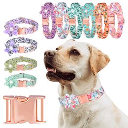 PET Collars Verwijderbare Bloem Hondenkraag Belettering Honden Pets Producten 10 kleuren