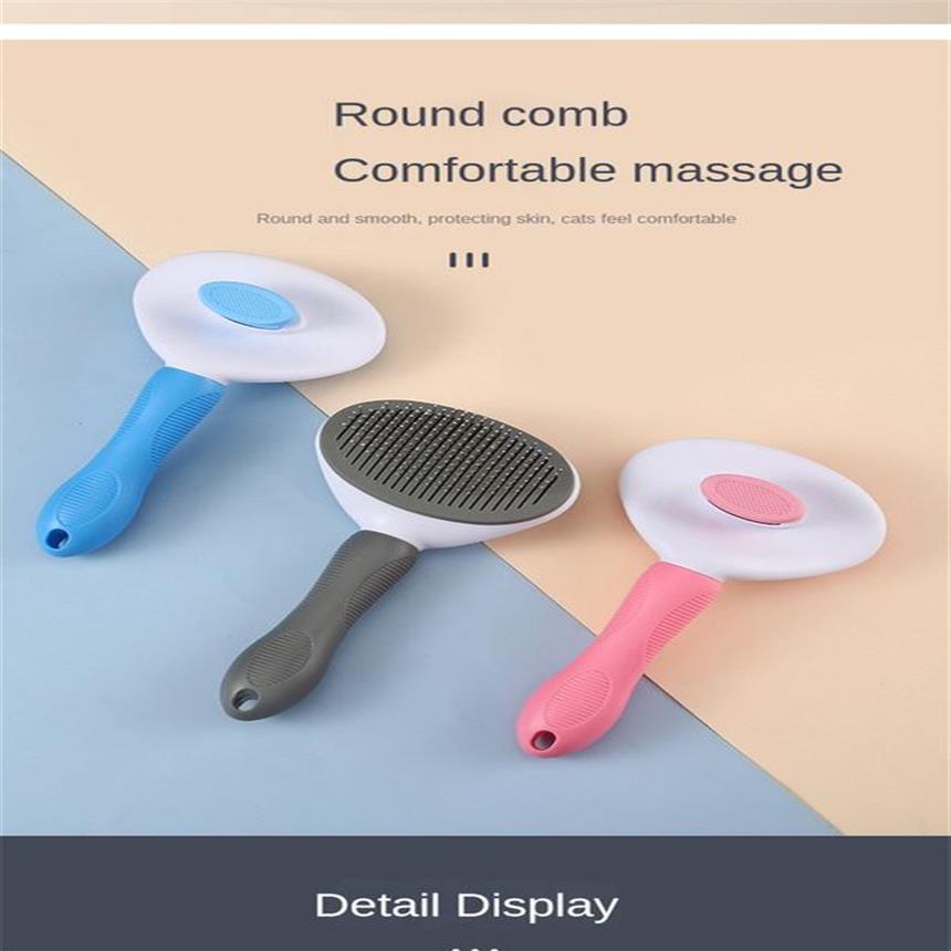 Pet Comb Hair Removal Stainless Steel Needle Dog Cat Floating Hair Cleaning Beauty Skin Care Cleaning Brush Dog Accessories219m