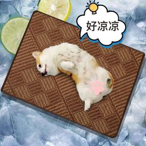 Animal de compagnie glaciale d'été pour chat chat tapis de litière, élargi et épaissi, résistant aux morsures, adapté aux chats pour dormir