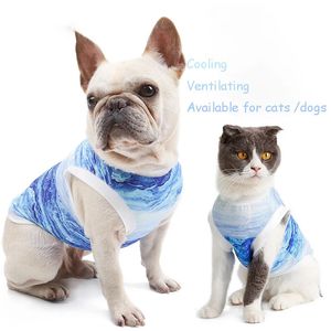Animal refroidissement gilet léger chat chien chiot cool cool veste aérée d'été extérieur respirant des vêtements d'harnesses instantanés 240416