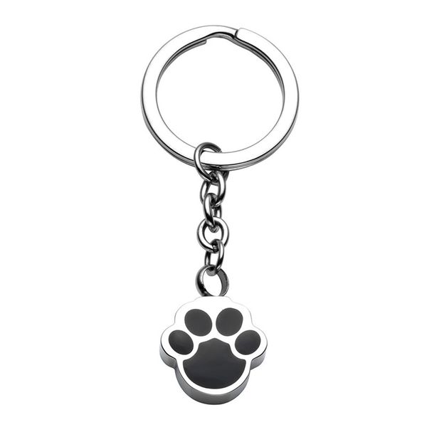 Colgante de urna para cremación de mascotas, collar/llavero de recuerdo, llavero de cenizas de pata de perro cachorro, joyería conmemorativa