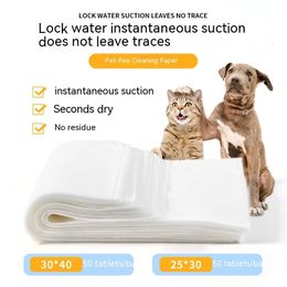 PET Wegwerp Pee Paper Dog Pad Zuigluier Deodorisatie Cat Training Toiletbenodigdheden Reinigingsaccessoires 240415