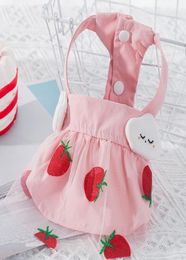 Pet Pet Dog Apparel Cat Strawberry Princess Robes Thin Sweet Robe for Small Girl Dog Pet Pet Jirt Puppy Clothes9491742