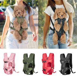 Sac pour chien de compagnie chiens sac à dos Portable voyage respirant sac pour chien réglable en plein air sac pour chien fournitures de transport pour animaux de compagnie 240124