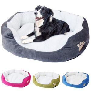 Huisdierhondbed pluche warme slaapbank huisdieren mat met afneembare dekking voor hondenkatten deken home cama perro accessoires hondenmand259s