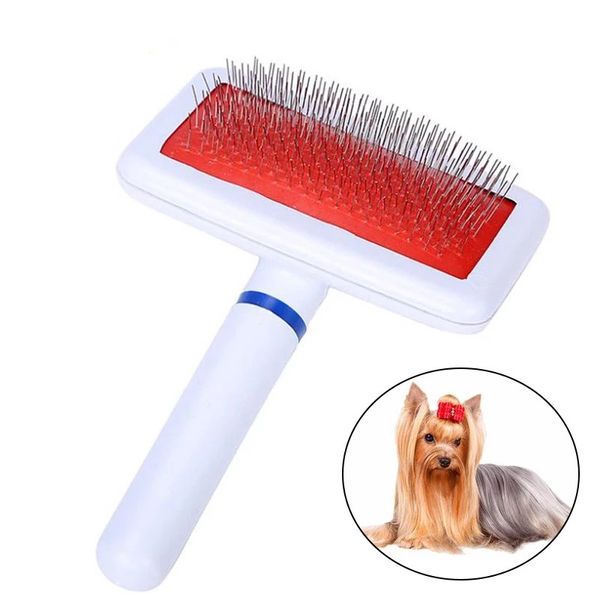 Cepillo de peine para perros y gatos, aguja para rascador, cepillo para gatos, cepillos para enmalle, removedor de pelo, herramienta de belleza de limpieza rápida, accesorios