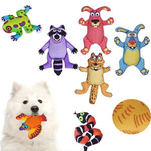 Pet Dog Canvas Animal Chewing Toy Bite-Resistent Pieak Cute Bear Fox Toys voor kleine Meduiim Dog Interactive Toy Pet Pet Supplies
