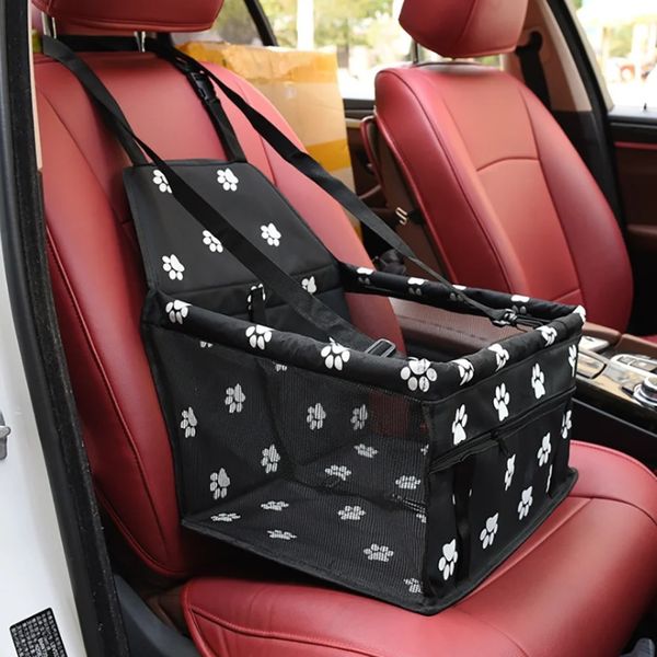 Sac de siège de voiture pour chien de compagnie panier étanche hamac pliant sac pour animaux de compagnie pour petits chiens de chat sac de voyage en maille de sécurité 240103