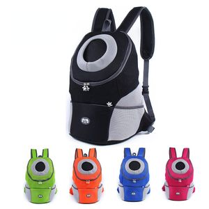 Mochila transportadora para perros y cachorros, transportador de viaje para perros, paquete frontal, mochila transpirable para la cabeza, transportador para perros pequeños, gatos, conejos