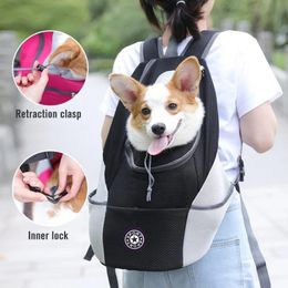 Pet Dog Carrier Bag Carrier voor honden Backpack Out Dubbele schouder draagbare reis Backpack Outdoor Dog Carrier Bag Travel Set 240422