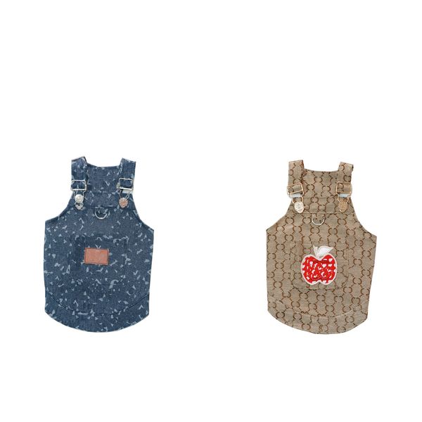 Gilet de transport pour chien de compagnie Denim Schnauzer Teddy caniche mode tendance chiot gilets chien chiot animaux chat chien transporteur