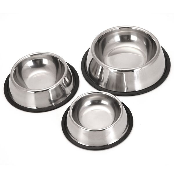 Cuencos para perros y gatos, cachorros, gatitos, de acero inoxidable, antideslizantes, para gatos, alimentador de viaje, cuenco para comida y agua