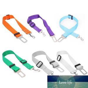 Pet Dog Cat Car Seat Belt Arnés ajustable Cinturón de seguridad Correa de plomo para perros pequeños y medianos Clip de viaje Suministros para mascotas Precio de fábrica diseño experto Calidad Último estilo