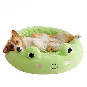 Pet Dog Cat Crate Bed Donut Cuddler Round Kennel Ultra Doux Lavable et Coussin Accessoires