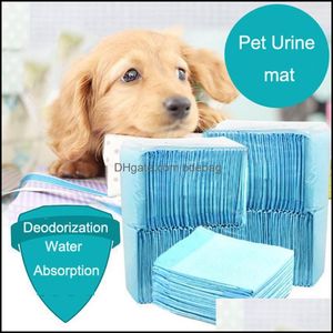 Pet Dog Cat Pañal Súper Absorbente House Training Pads Para Cachorros Polymer Quicker Dry Healthy Mats Ventas al por mayor Dh0315 Drop Delivery 2021 Hou