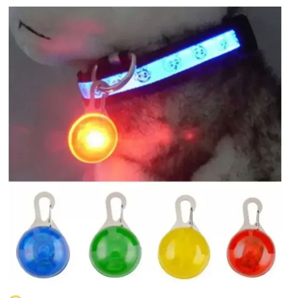 Collier pendentif pour chien et chat, clignotant, sécurité lumineuse, pendentif LED, collier de sécurité, veilleuse, livraison maritime, 1027