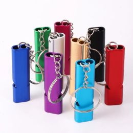 Pet Dog Cats Birds Training Whistle Dual-tube Survival Whistle Portable Aluminium Safety Whistle Fournitures