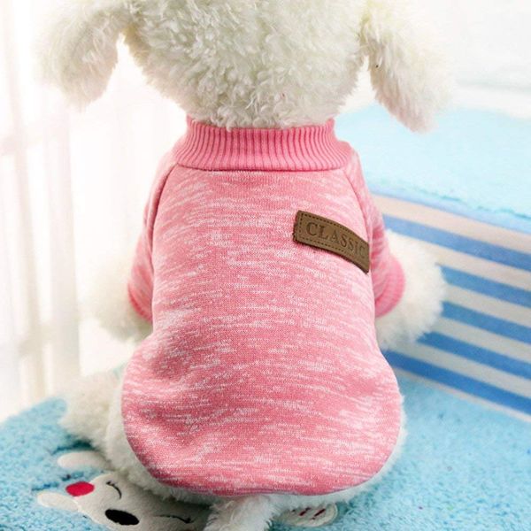 Pull classique en tricot pour chien de compagnie, manteau en polaire doux, épais et chaud, chemise d'hiver pour chien et chat, vêtements personnalisés pour petits chiens