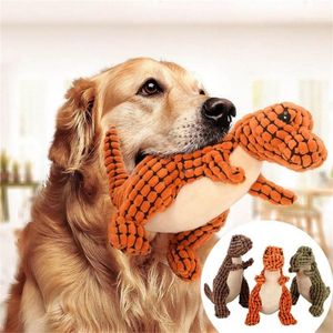 Huisdier Duurzaam Chew Toys Leuke Dinosaurus Piepen Speelgoed Puppy Tanden Schoonmaken Training Chew Squeakers Sound Animal Toy Pet Dog Levering