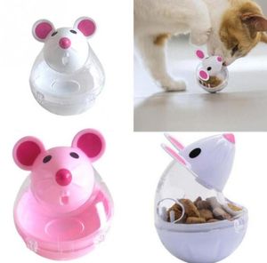 Animal de compagnie chien amusant bol mangeoire chat alimentation jouets animaux gobelet fuite balle de nourriture exercice d'entraînement pour animaux de compagnie bol amusant chat gobelet mangeoire 2 couleurs4549743