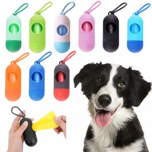 Fournitures de nettoyage pour animaux de compagnie, sac à ordures pour chiens, sac à excréments Portable en forme de Capsule, ramasseur de toilettes, sacs à ordures, boîte d'accessoires pour chiens