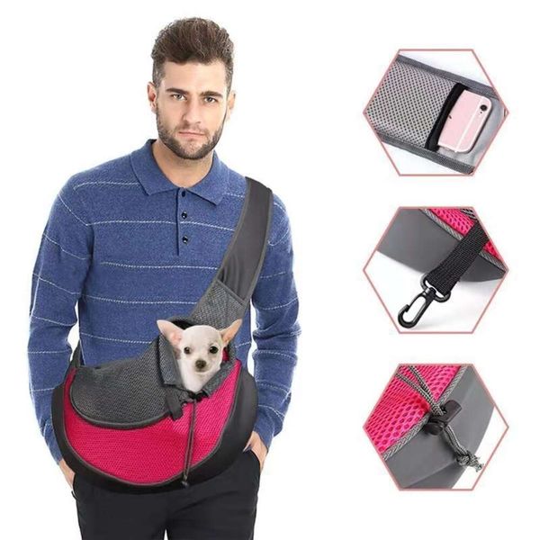 Sac de transport pour chien de compagnie, sac à bandoulière simple, sacoche kangourou pour chien, sac à dos pour animaux de compagnie, fournitures pour animaux de compagnie