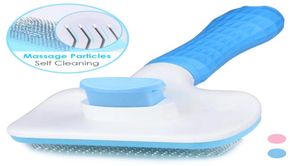 Brosse de toilettage pour chiens, démêlage, peigne d'épilation autonettoyant pour chiens et chats avec Massage8840679