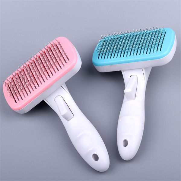 Brosse de toilettage pour chiens, en acier inoxydable, peigne de Massage, chatouillant, pour poils longs, nettoyage, fourniture pour animaux de compagnie