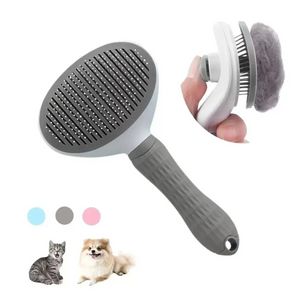 Cepillo de pelo para perros, peine para gatos, aseo y cuidado, cepillo para gatos, peine de acero inoxidable para pelo largo, limpieza de perros, accesorios para perros 0628