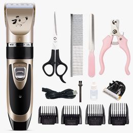 Pet Dog Hair Trimmer Dier Oplaadbare elektrische verzorging Clippers Cat Cutter Machine Shaver Electric Scissor Clipper