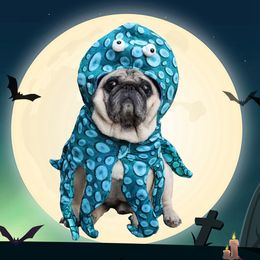 Pet Dog Halloween Cosplay Costumes drôles de chiens de chien Chiens Octopus Tenues de fantaisie Octopus Pet Cat Dog Party Vêtements