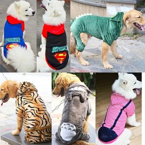 Pet Dog Hoodies Manteau d'hiver chaud chiot Big Dog Vêtements pour chiens de taille moyenne Shepherd golden retriever Labrador Dogs Vêtements T200101