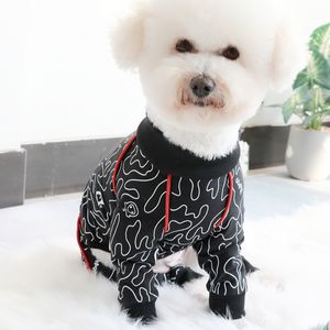 Mono para perro mascota, ropa fina 100% algodón para cachorros, monos, pijamas de manga larga para perros pequeños, sudadera, ropa de abrigo para caniche Chihuahua T316q