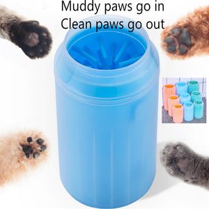 Animal de compagnie chien patte rondelle chats chiens pied propre tasse pour chiens chats outil de nettoyage doux silicone brosse de lavage accessoires pour animaux fo2256