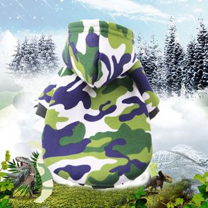 Huisdierhonden printen camouflage pocket trui hoodie klede voor kleine middelgrote honden puppy Yorkshire terrier warme dikke jas